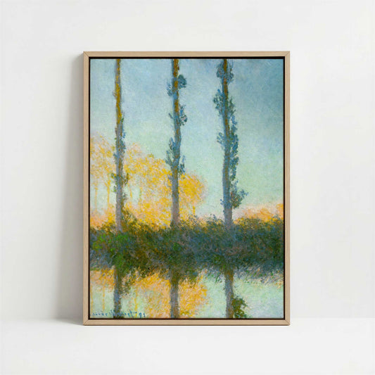 Framed Canvas - Framed canvas in oak color frame