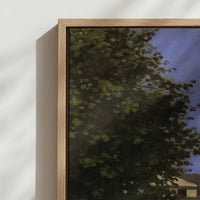 Framed Canvas - Close-up detail and texture of the framed canvas