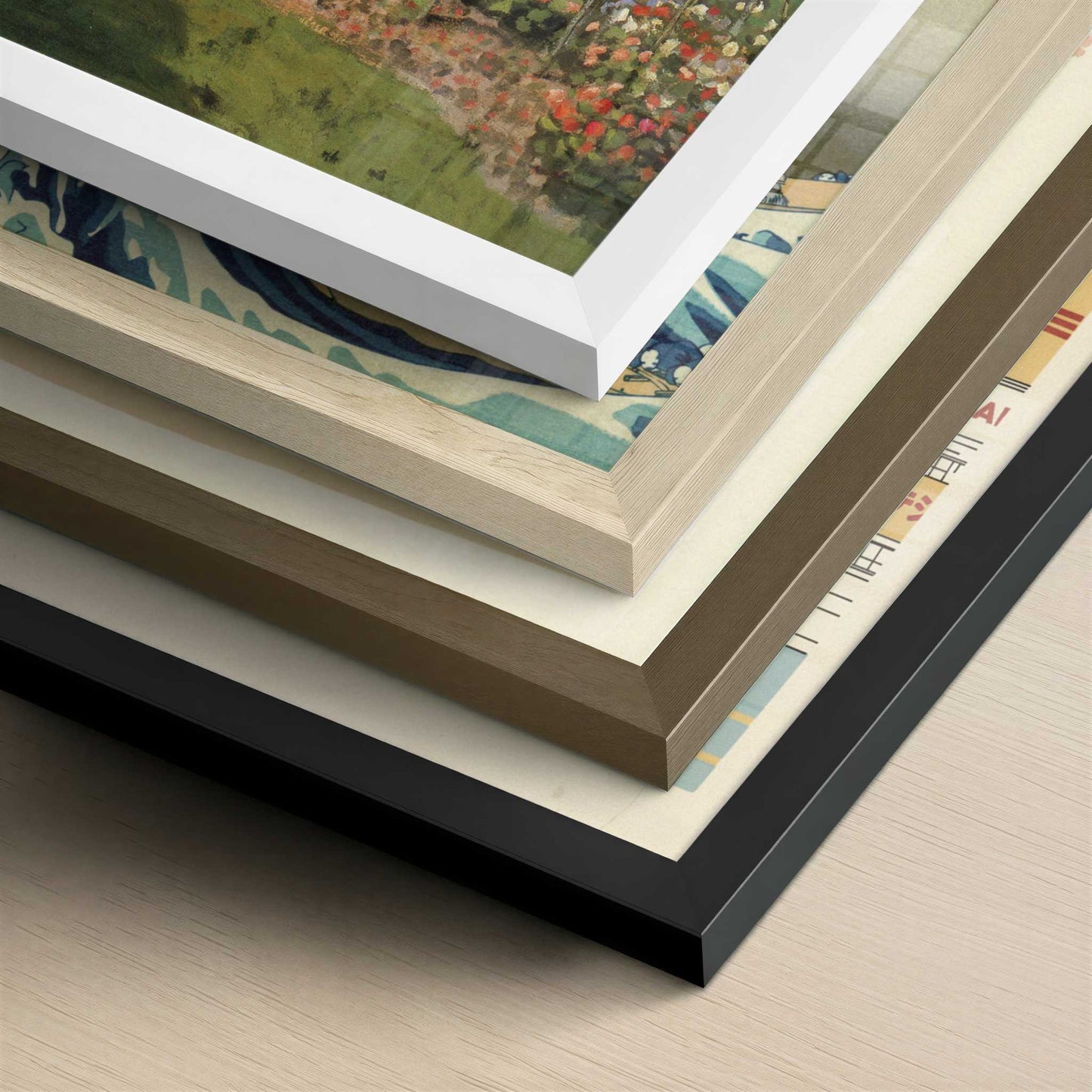 Garden in Flower (1867) by Claude Monet – Art Print - Close-up detail of the different frames