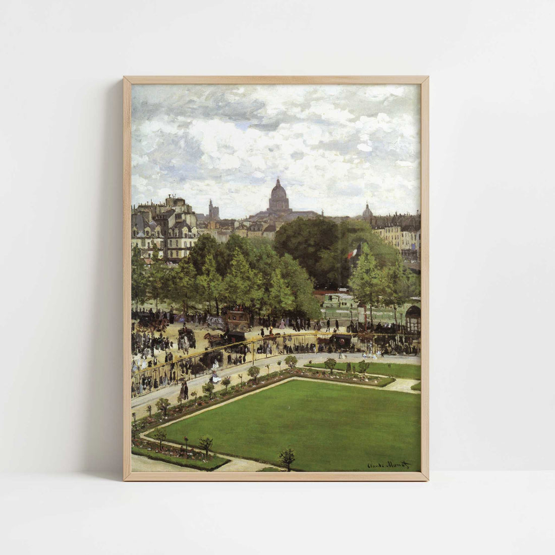 Garden of the Princess, Louvre (1867) by Claude Monet – Art Print - Art print in oak frame