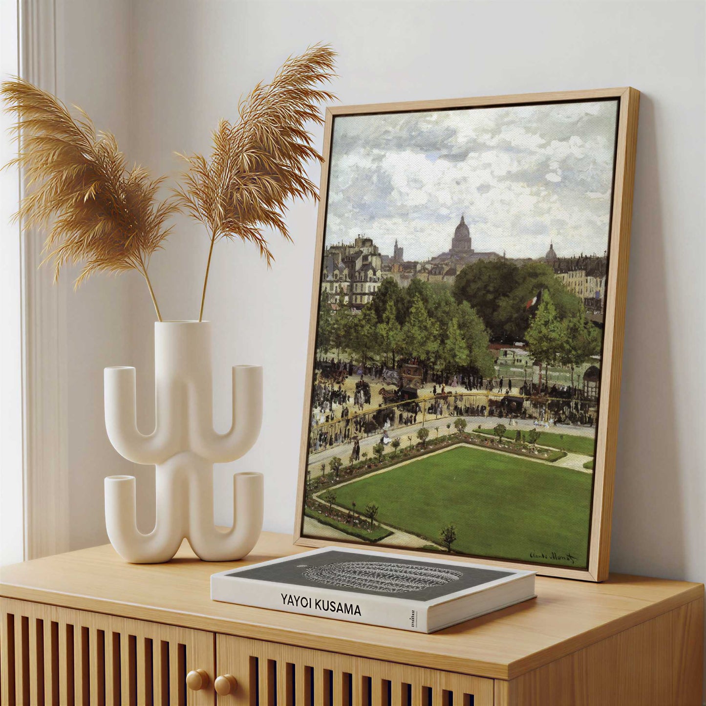 Framed Canvas - Framed canvas in a stylish interior setting