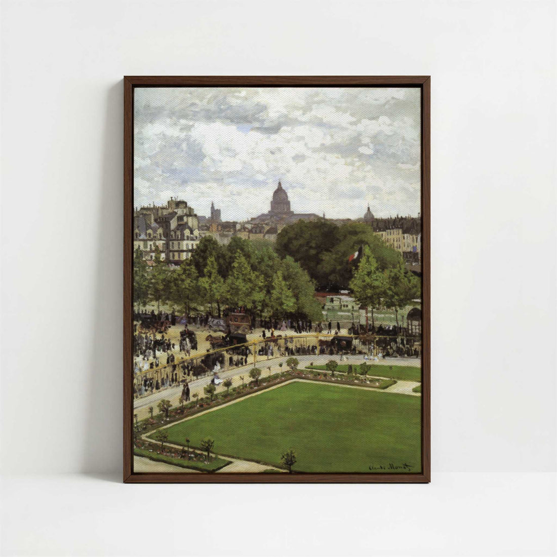 Framed Canvas - Framed canvas in dark wood color frame