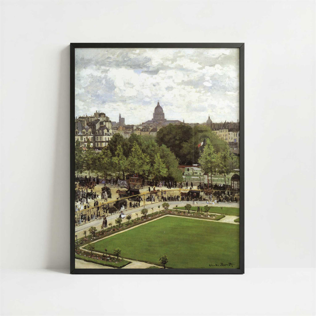 Garden of the Princess, Louvre (1867) by Claude Monet – Art Print - Art print in black frame