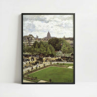 Garden of the Princess, Louvre (1867) by Claude Monet – Art Print - Art print in black frame