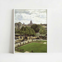 Garden of the Princess, Louvre (1867) by Claude Monet – Art Print - Art print in white frame