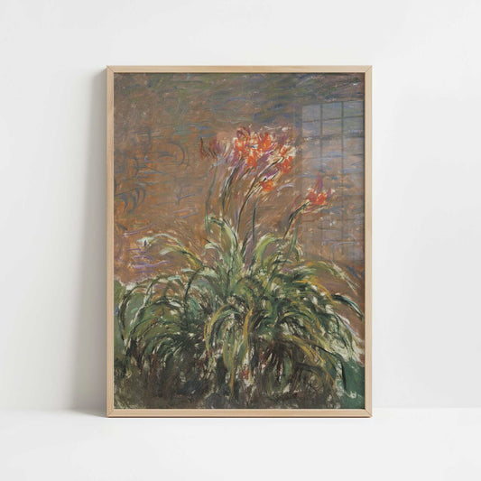 Hemerocallis (1914-17) by Claude Monet – Art Print - Art print in oak frame