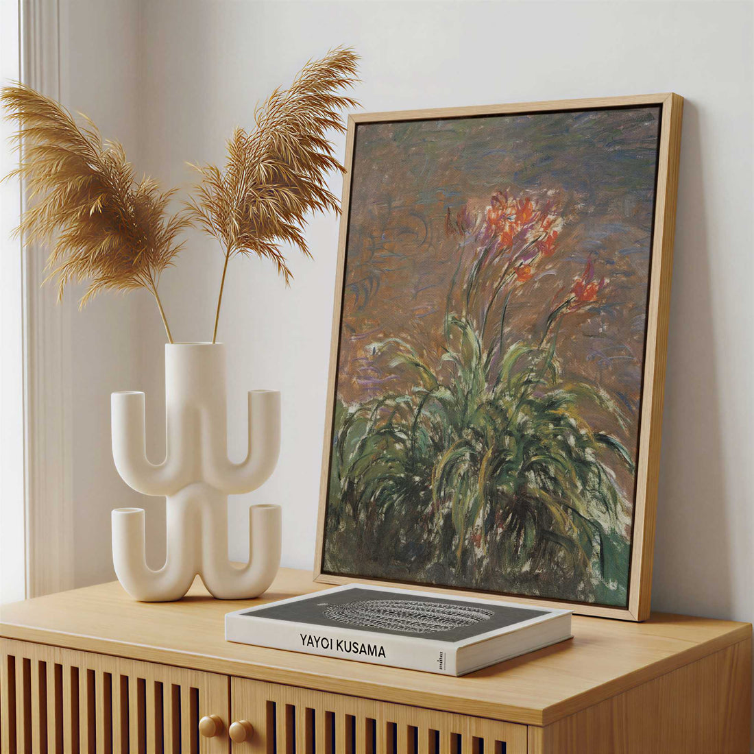 Framed Canvas - Framed canvas in a stylish interior setting
