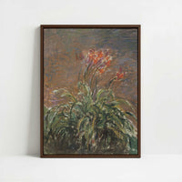 Framed Canvas - Framed canvas in dark wood color frame