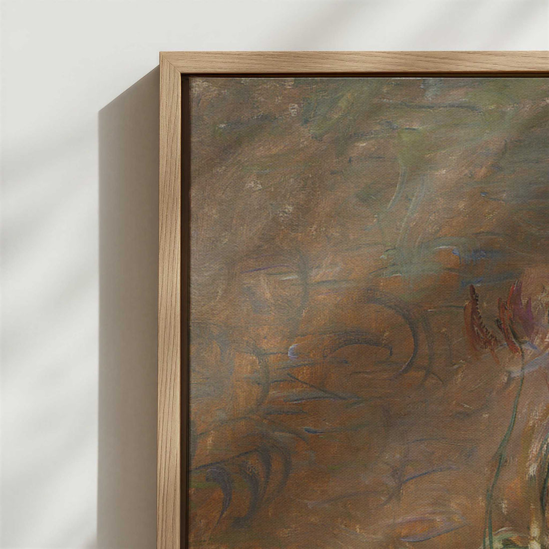Framed Canvas - Close-up detail and texture of the framed canvas