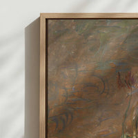 Framed Canvas - Close-up detail and texture of the framed canvas