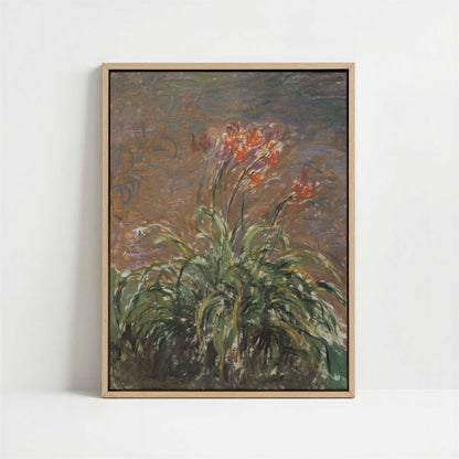 Framed Canvas - Framed canvas in oak color frame