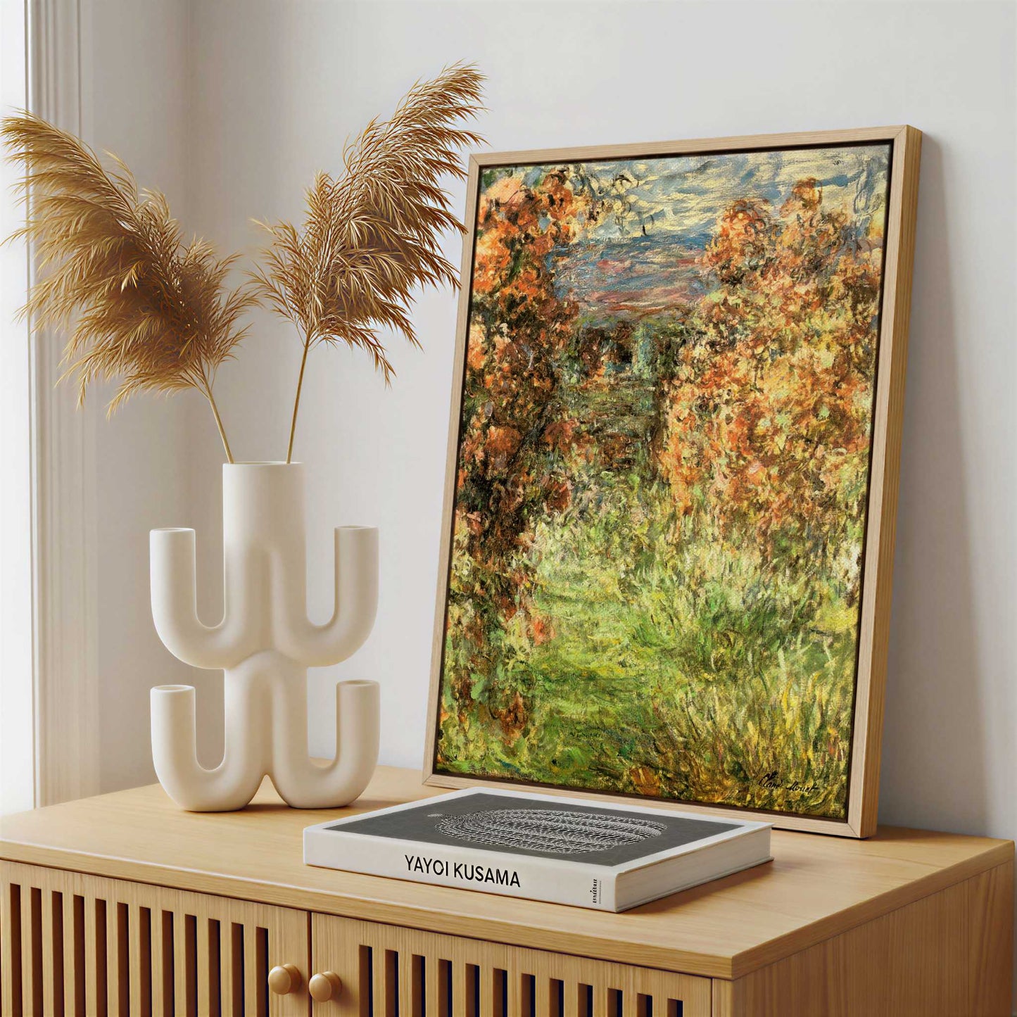 Framed Canvas - Framed canvas in a stylish interior setting
