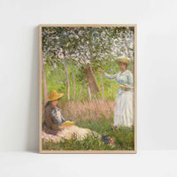 In the Woods at Giverny (1887) by Claude Monet – Art Print - Art print in oak frame