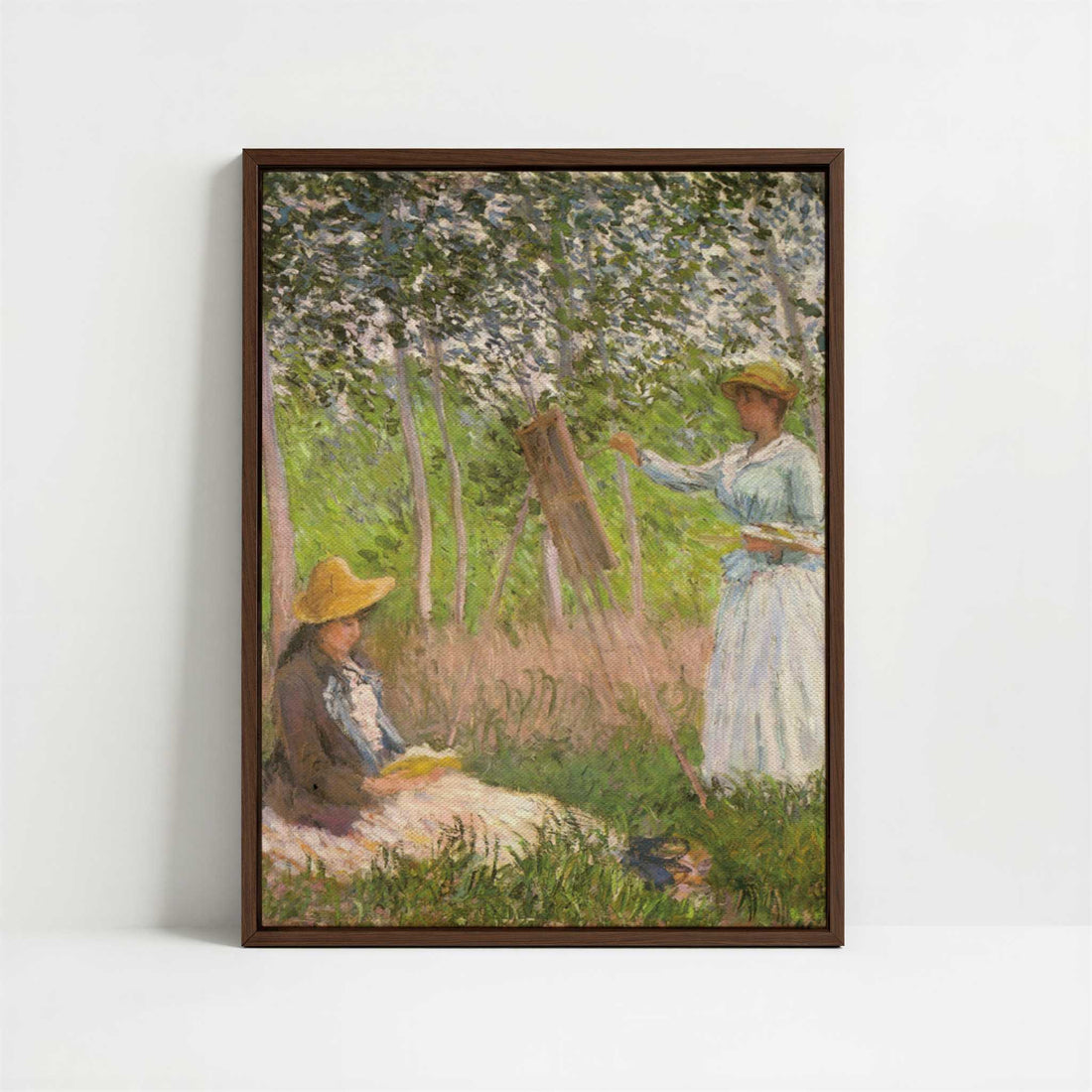 Framed Canvas - Framed canvas in dark wood color frame