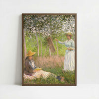 In the Woods at Giverny (1887) by Claude Monet – Art Print - Art print in dark wood frame