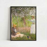 In the Woods at Giverny (1887) by Claude Monet – Art Print - Art print in black frame
