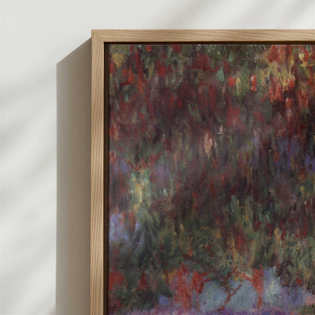 Framed Canvas - Close-up detail and texture of the framed canvas