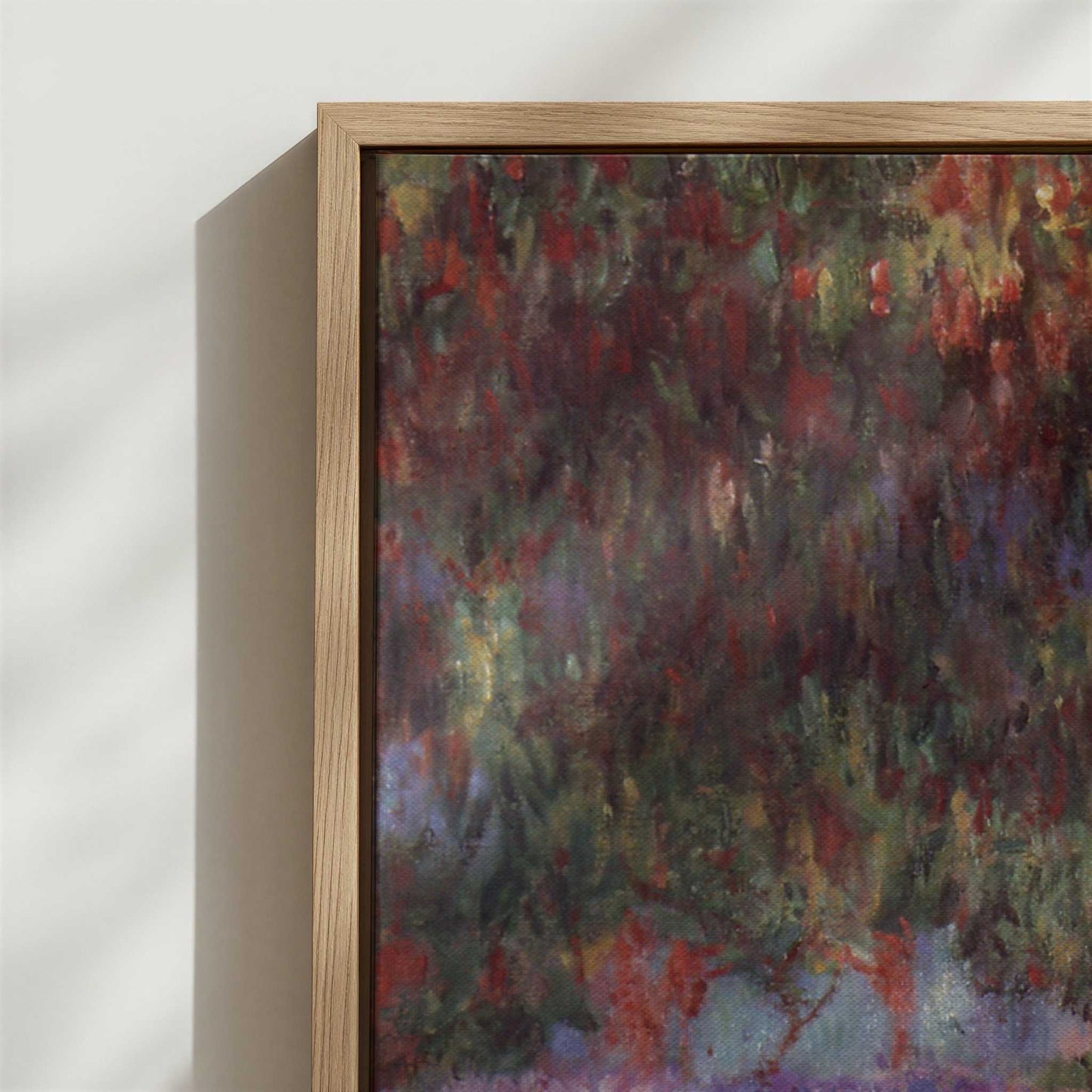 Framed Canvas - Close-up detail and texture of the framed canvas