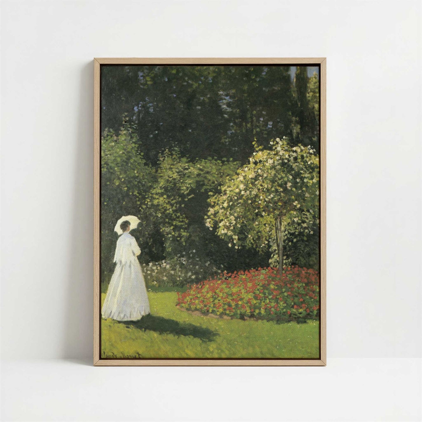 Framed Canvas - Framed canvas in oak color frame