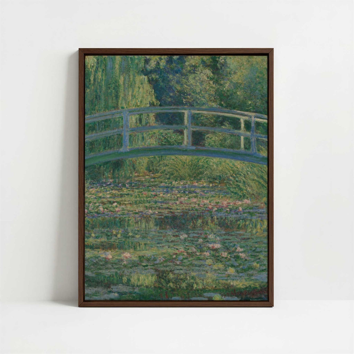 Framed Canvas - Framed canvas in dark wood color frame