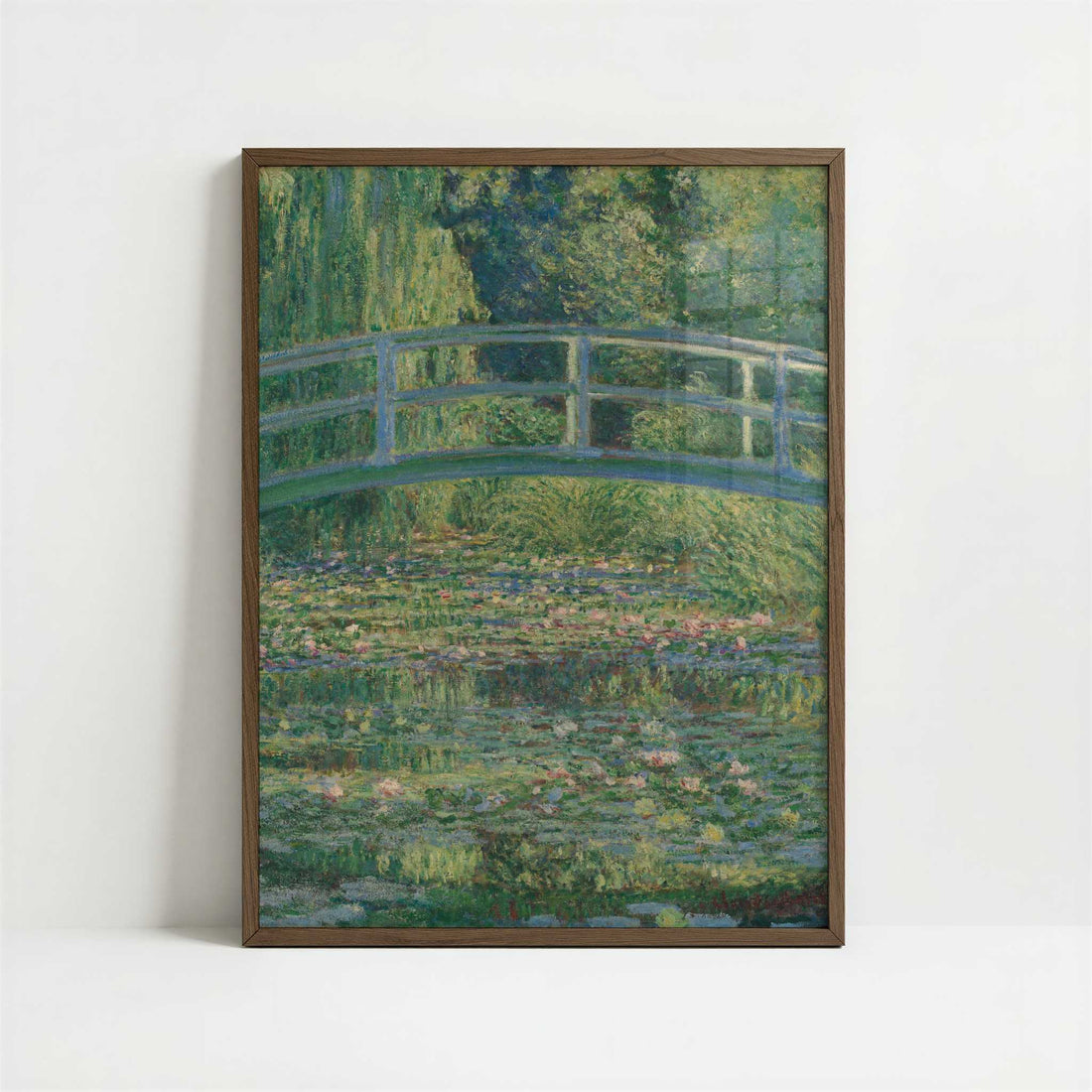 Japanese Bridge & Water-lilies 2 (1899) by Claude Monet – Art Print - Art print in dark wood frame