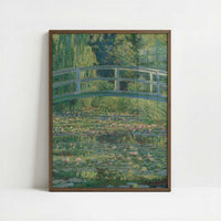 Japanese Bridge & Water-lilies 2 (1899) by Claude Monet – Art Print - Art print in dark wood frame