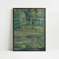 Japanese Bridge & Water-lilies 2 (1899) by Claude Monet – Art Print - Art print in black frame