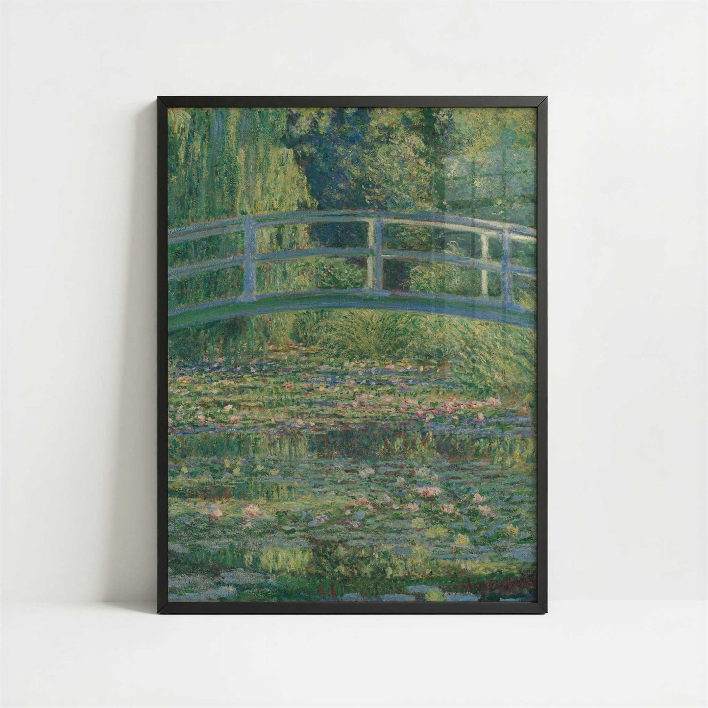Japanese Bridge & Water-lilies 2 (1899) by Claude Monet – Art Print - Art print in black frame