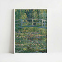 Japanese Bridge & Water-lilies 2 (1899) by Claude Monet – Art Print - Art print in white frame