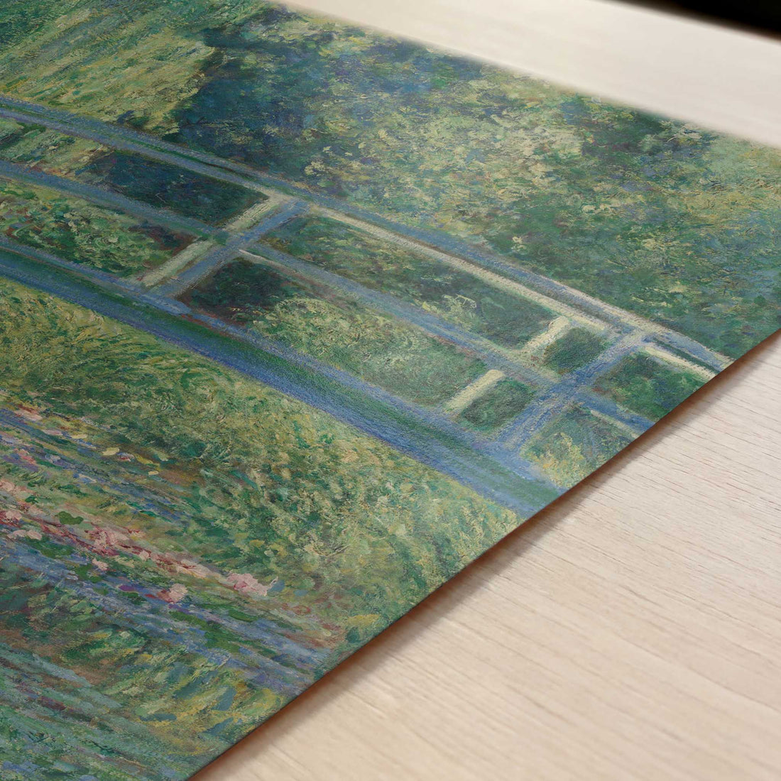 Japanese Bridge & Water-lilies 2 (1899) by Claude Monet – Art Print - Close-up detail of the art print