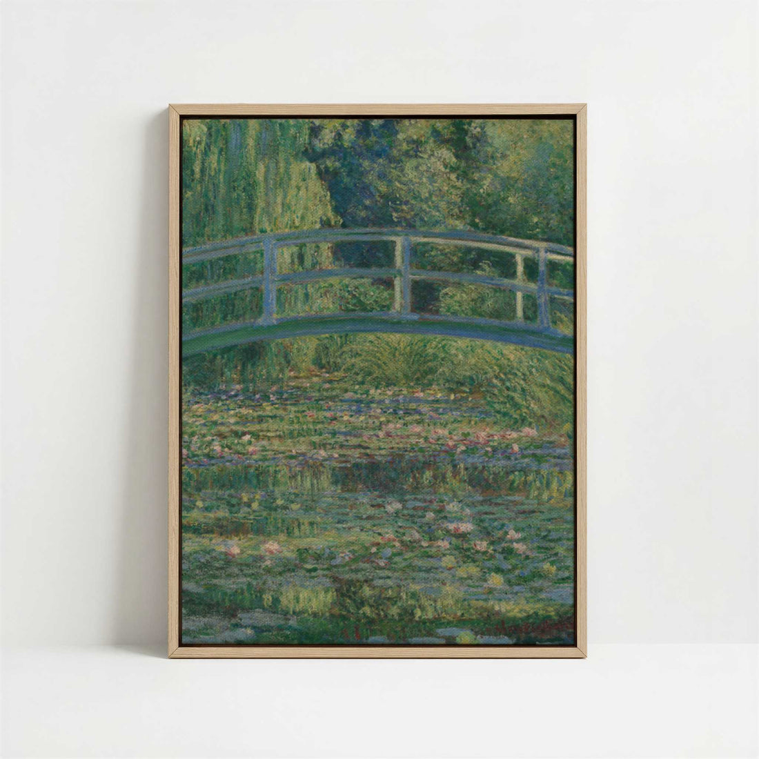 Framed Canvas - Framed canvas in oak color frame