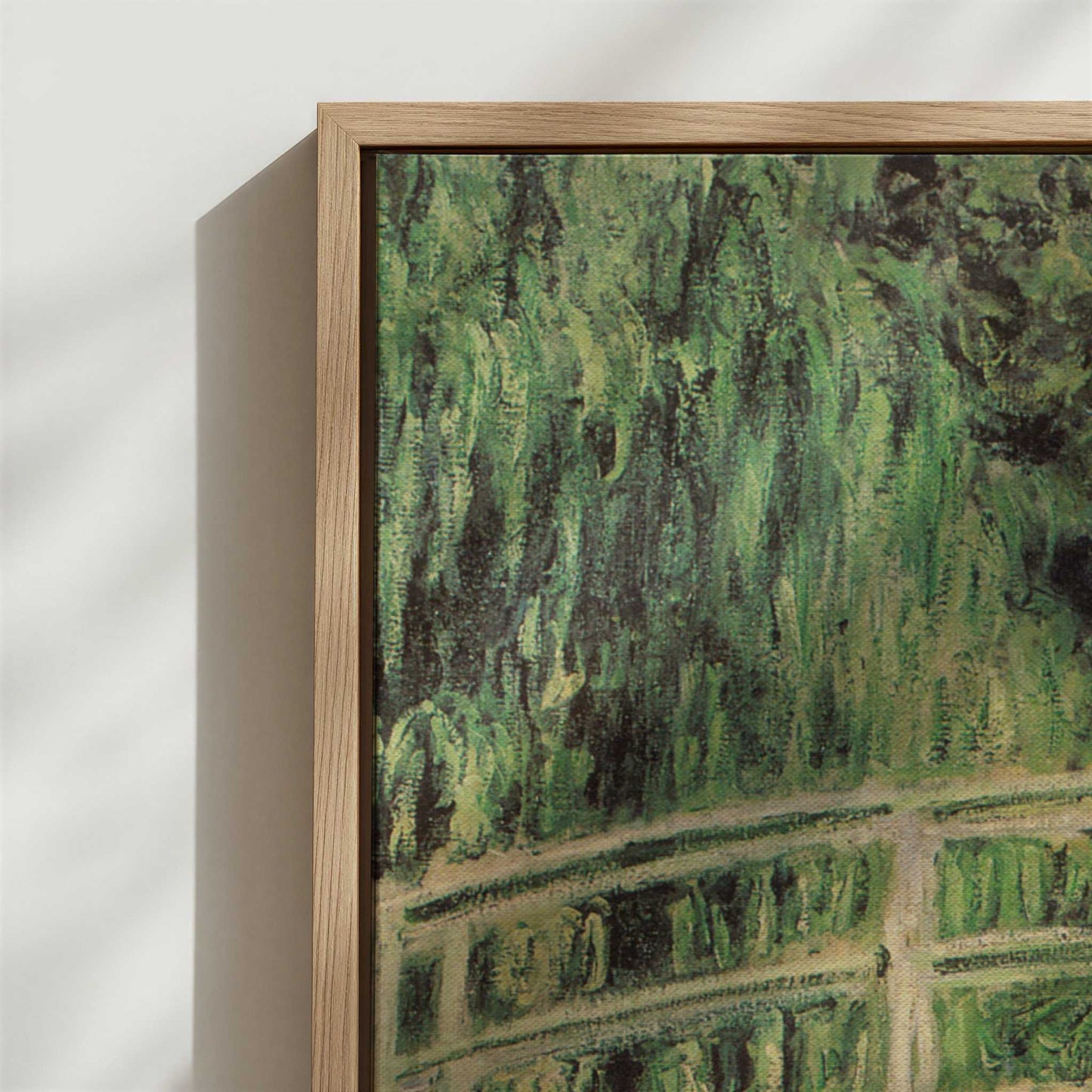 Framed Canvas - Close-up detail and texture of the framed canvas