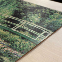 Japanese Bridge & Water-lilies, Harmony in Green (1899) by Claude Monet – Art Print - Close-up detail of the art print