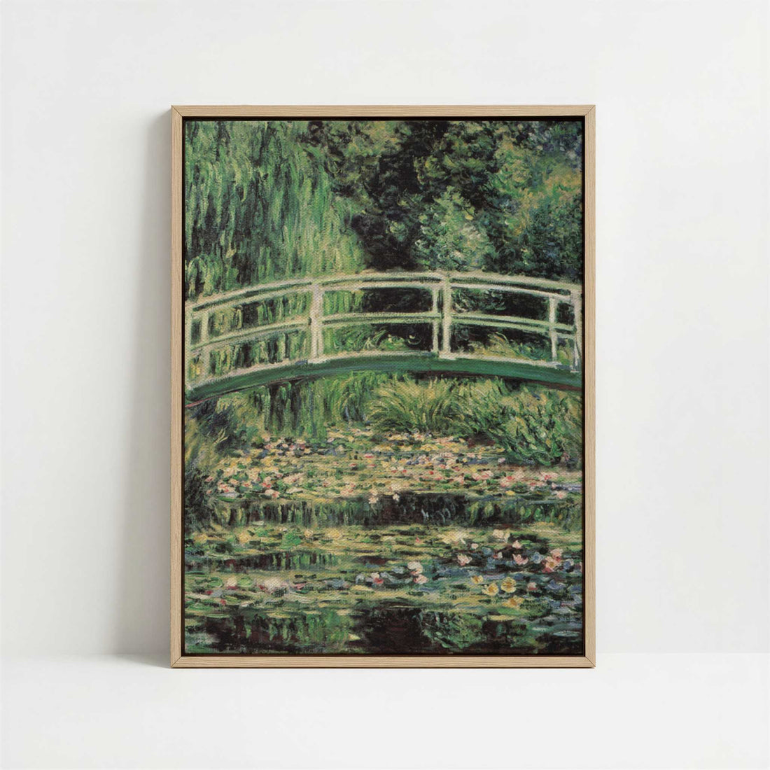 Framed Canvas - Framed canvas in oak color frame