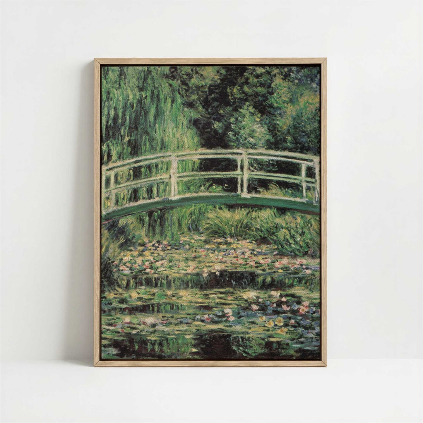 Framed Canvas - Framed canvas in oak color frame