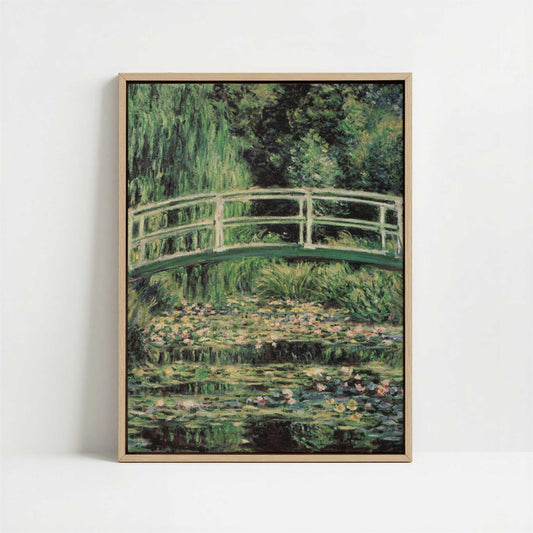 Framed Canvas - Framed canvas in oak color frame