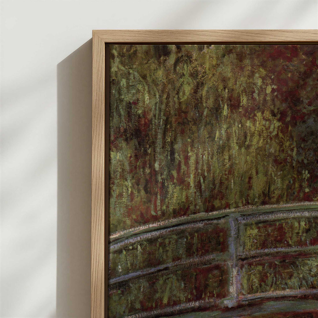 Framed Canvas - Close-up detail and texture of the framed canvas