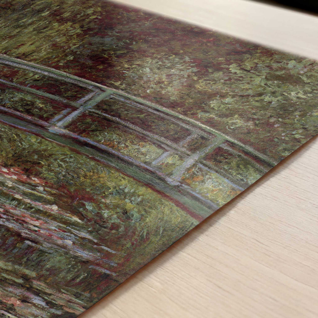 Japanese Bridge & Water Lilies (1899) by Claude Monet – Art Print - Close-up detail of the art print