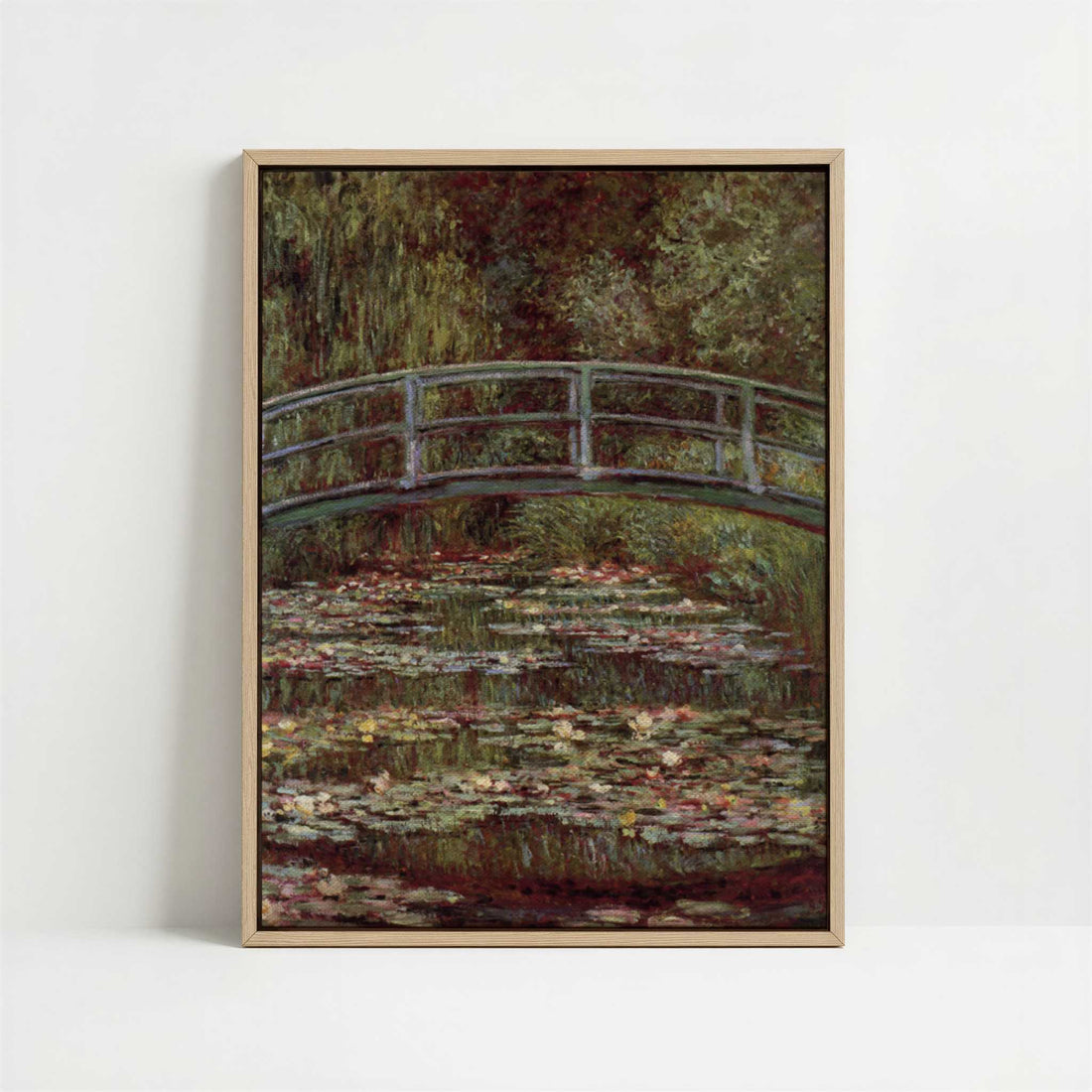 Framed Canvas - Framed canvas in oak color frame