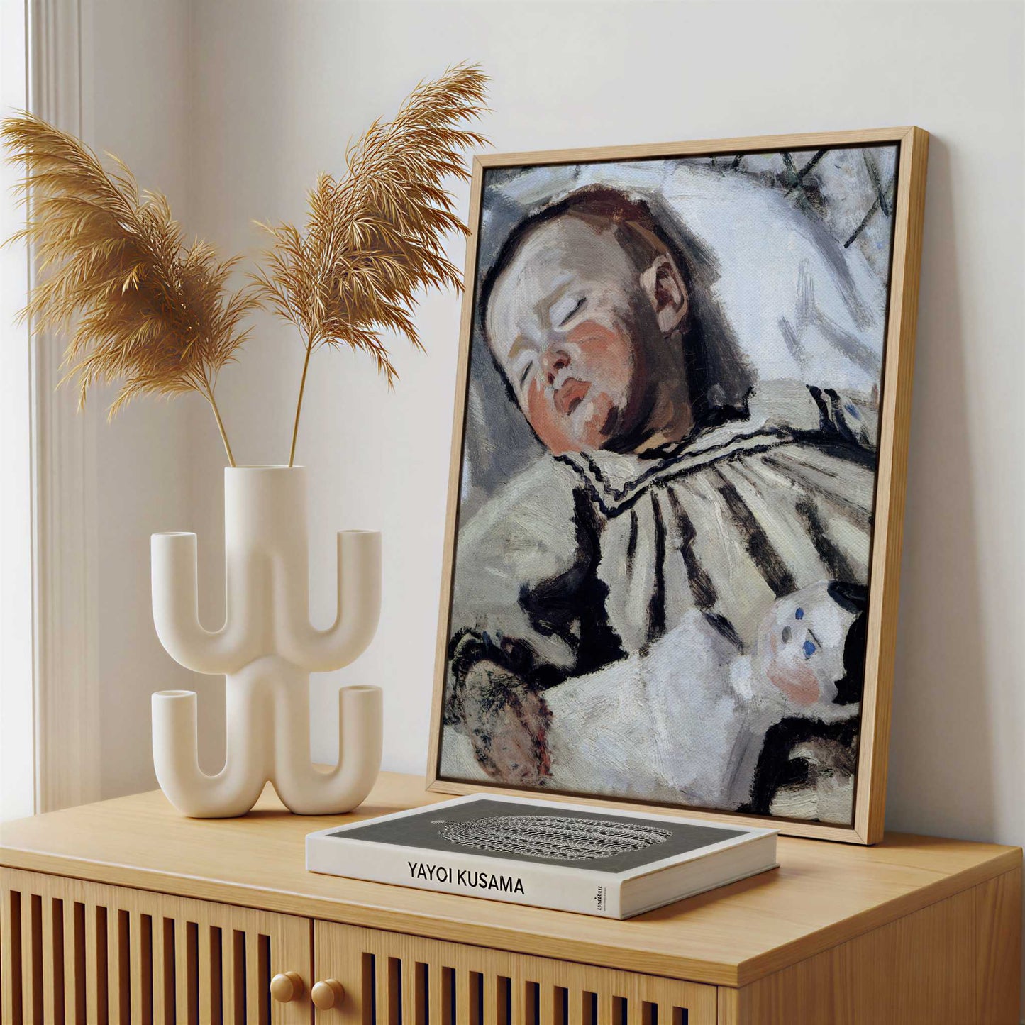 Framed Canvas - Framed canvas in a stylish interior setting