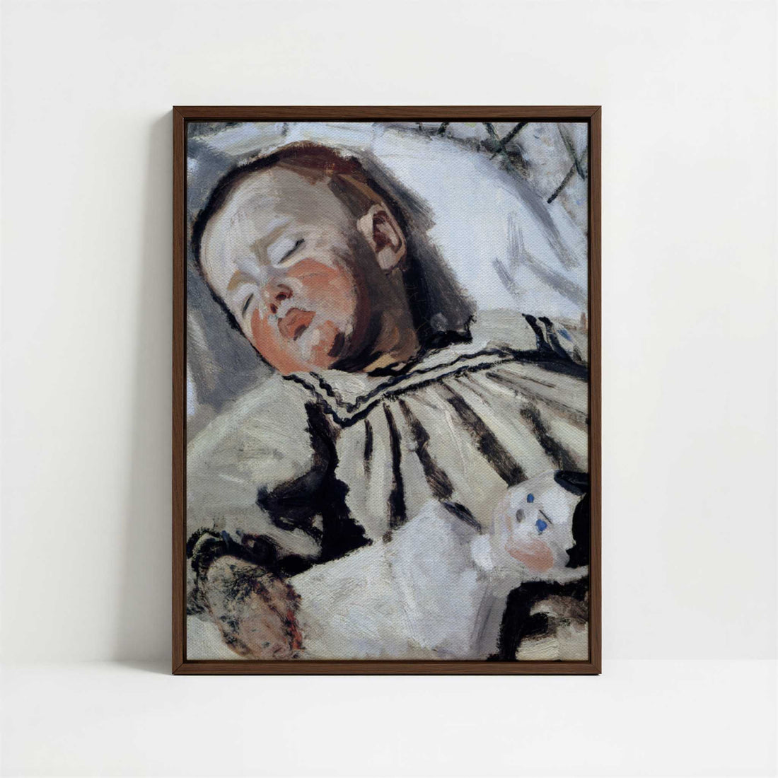 Framed Canvas - Framed canvas in dark wood color frame