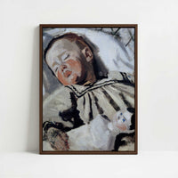 Framed Canvas - Framed canvas in dark wood color frame