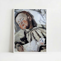 Jean Sleeping (1868) by Claude Monet – Art Print - Art print in white frame