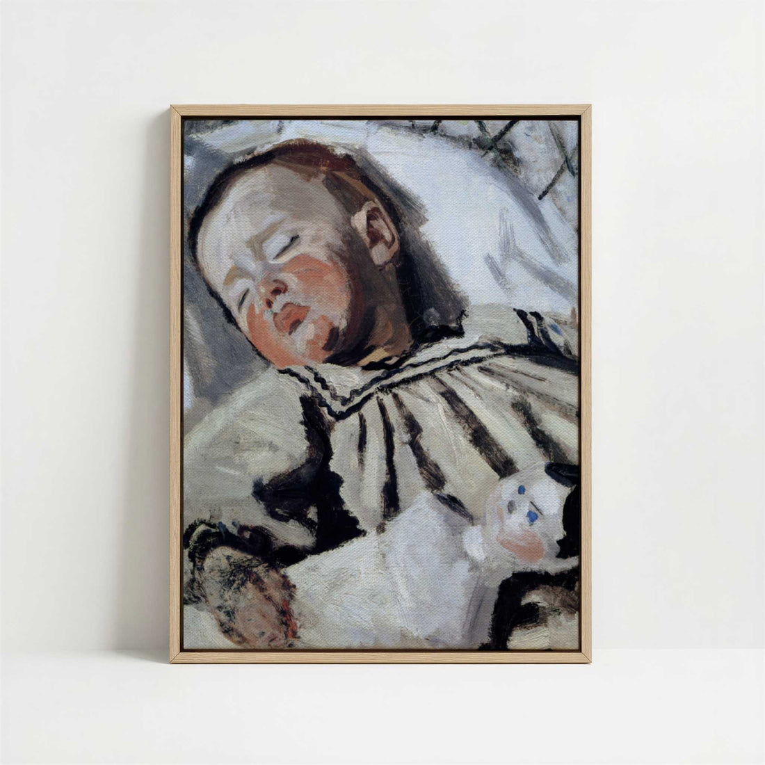 Framed Canvas - Framed canvas in oak color frame