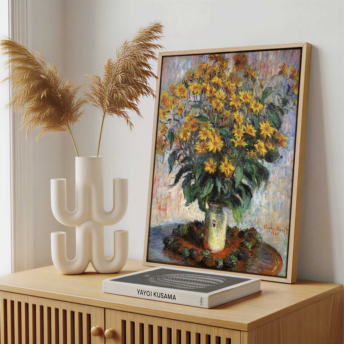 Framed Canvas - Framed canvas in a stylish interior setting