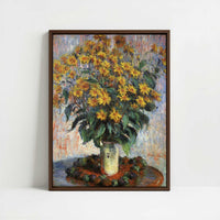 Framed Canvas - Framed canvas in dark wood color frame