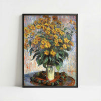 Jerusalem Artichokes (1880) by Claude Monet – Art Print - Art print in black frame