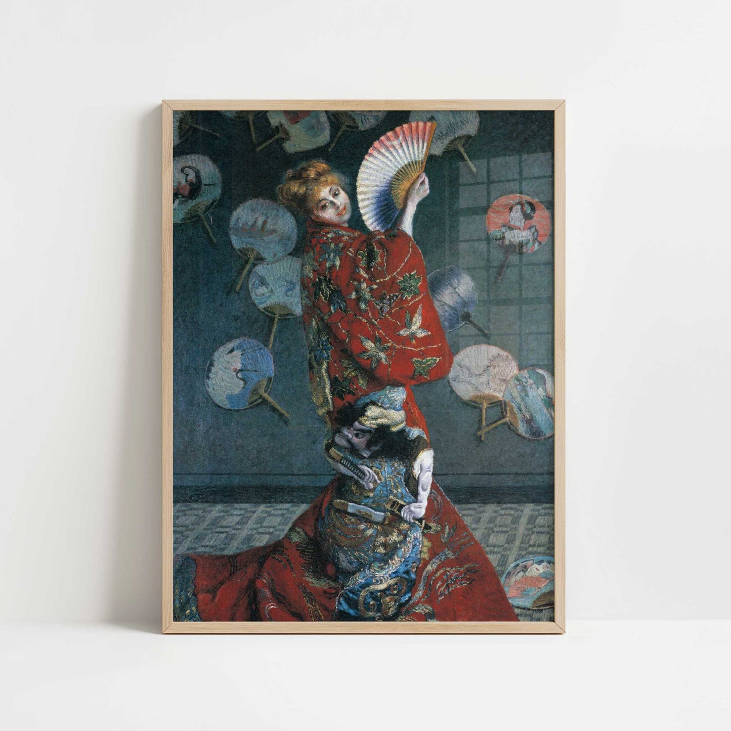 La Japonaise (1876) by Claude Monet – Art Print - Art print in oak frame