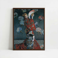 Framed Canvas - Framed canvas in dark wood color frame