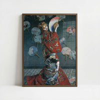 La Japonaise (1876) by Claude Monet – Art Print - Art print in dark wood frame